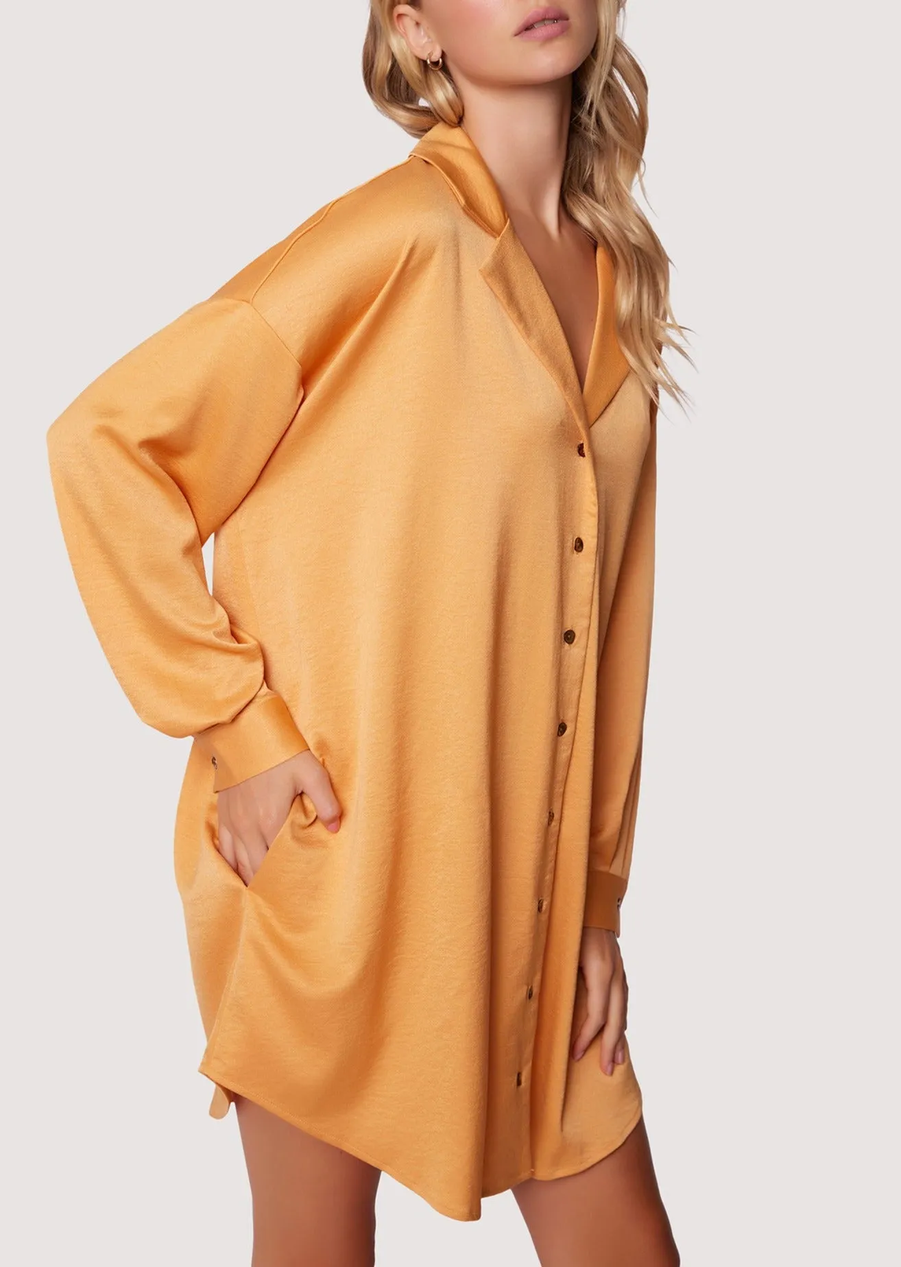 Apricot Sunset Shirt Dress