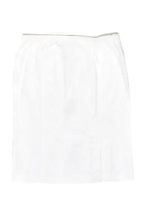 Armani Collezioni - White Cotton Blend Pencil Skirt Sz 8