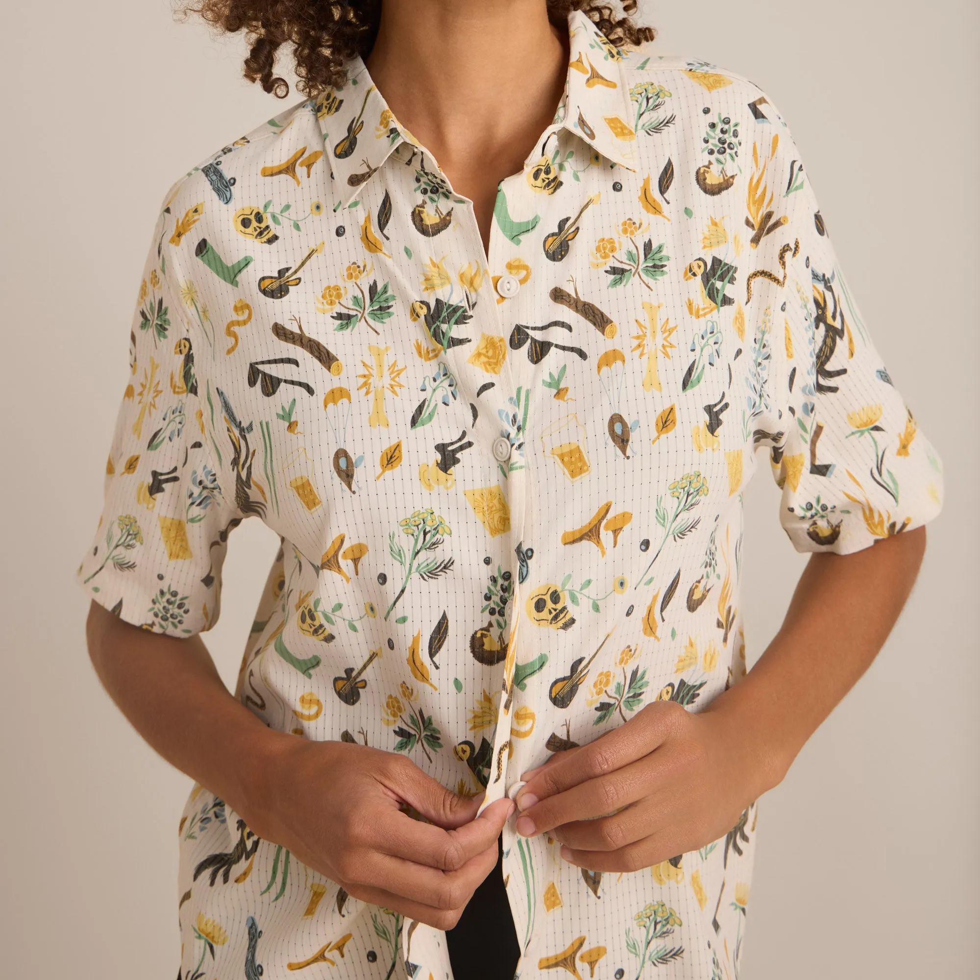Bless Up Breathable Stretch Shirt - Moon