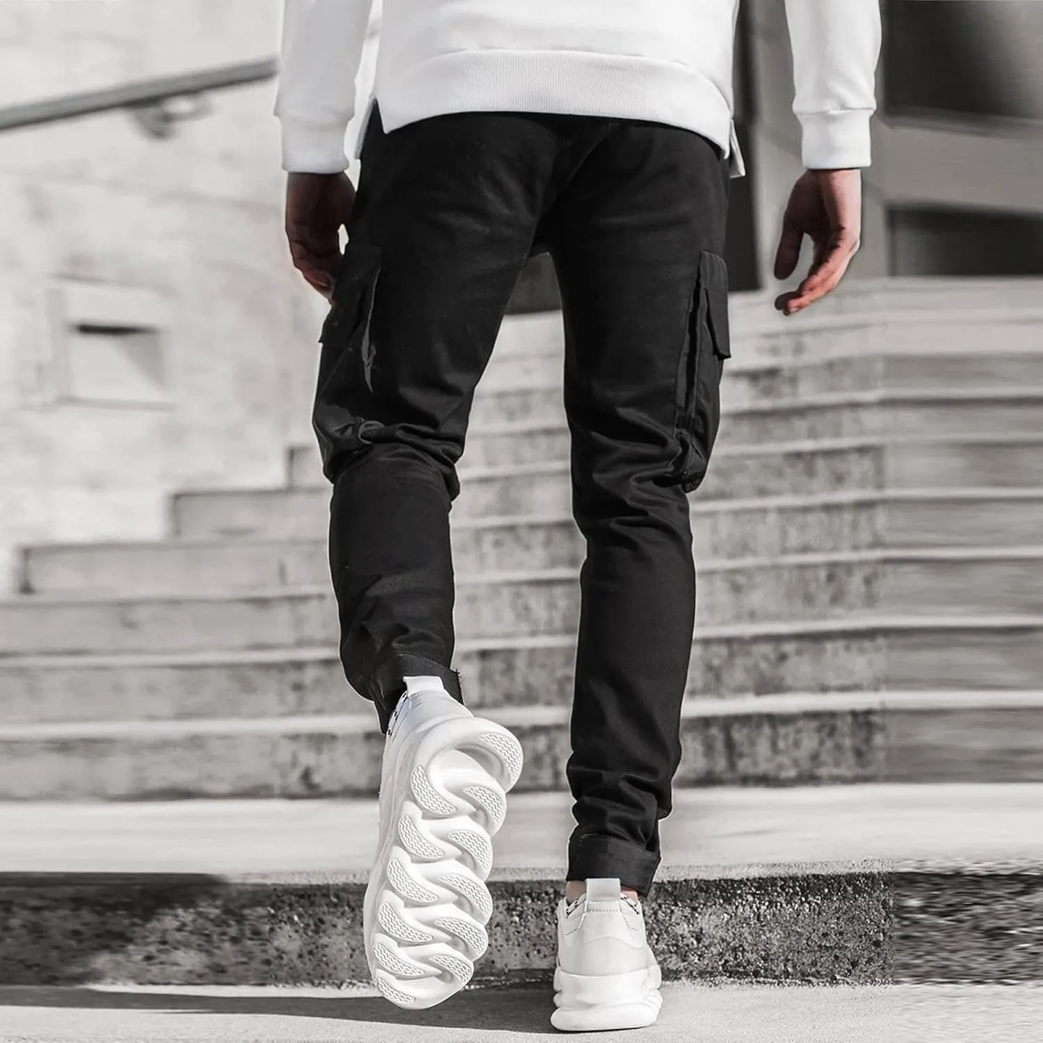 Cargo Pants for Men Big and Tall, Camouflage Pants Men's Sports Casual Jogging Trousers Lightweight Hiking Work Pants