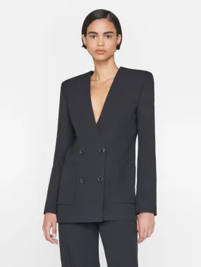 Clean Double Breasted Blazer -- Noir