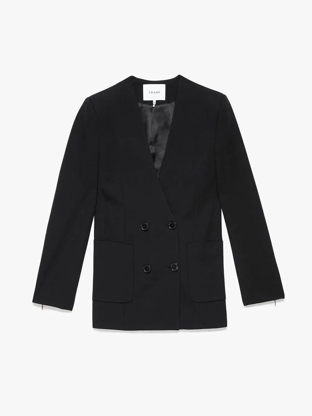 Clean Double Breasted Blazer -- Noir