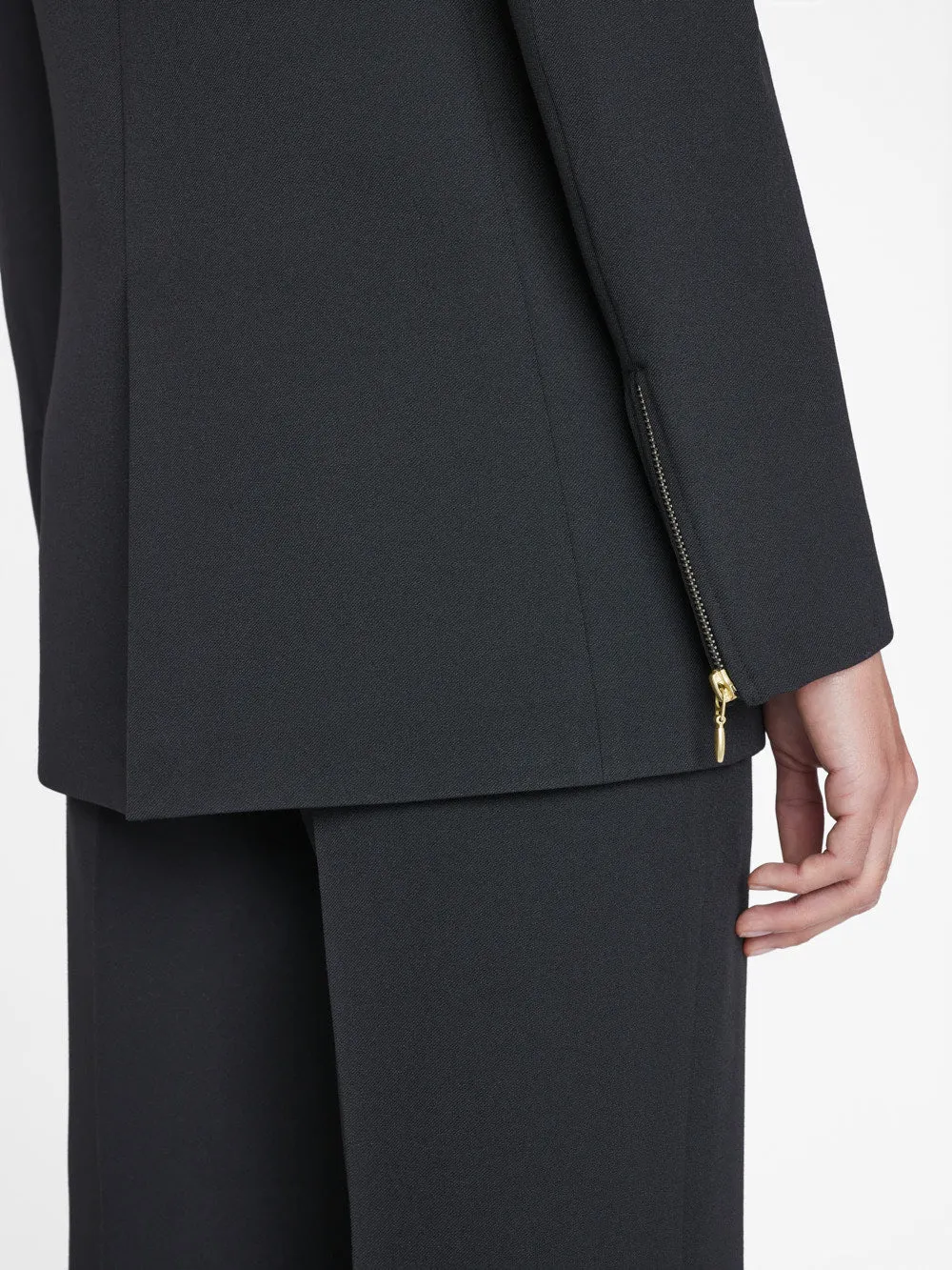 Clean Double Breasted Blazer -- Noir