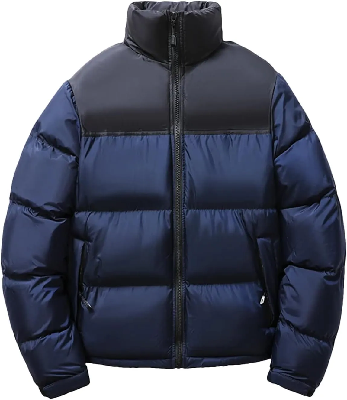 Dcvmvmn Men's Women's Winter Long Sleeve Puffer Jacket Casual Outdoor Thick Warm Short Down Parka