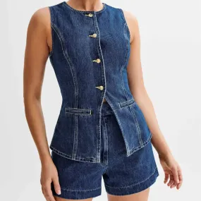 Elara | Denim Two-Piece Set