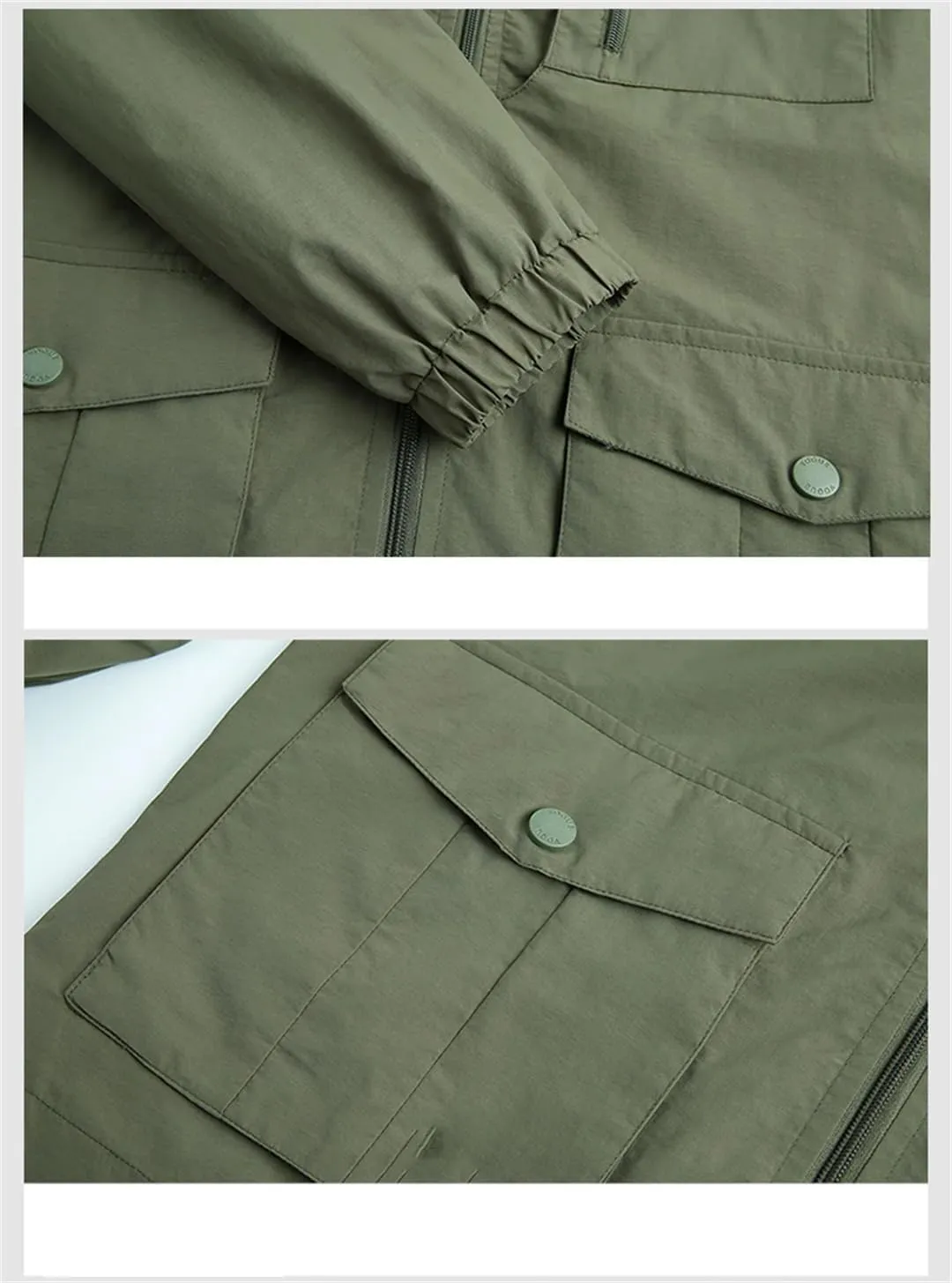 Fnfmrfmr Men's Spring Autumn Tactical Jackets Breathable Zipper Hooded Outdoors Casual Coat