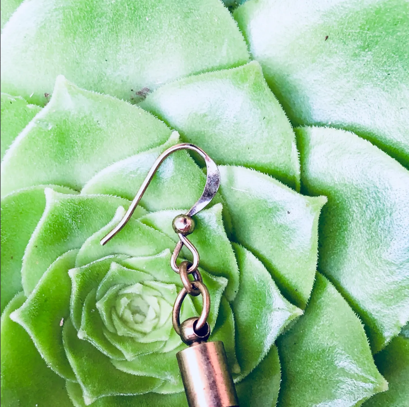 FREEBIRDS COLLECTION: Leather & Feather Long Ear - Choc/Ging
