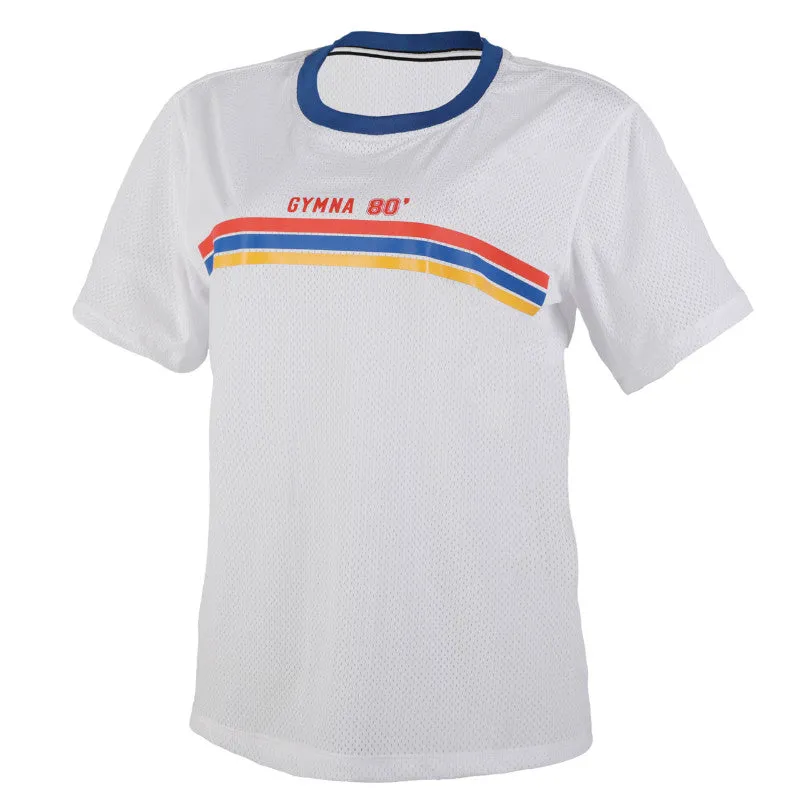 GYMNA MULTI STRIPE BREATHABLE MESH TRAINING T SHIRT