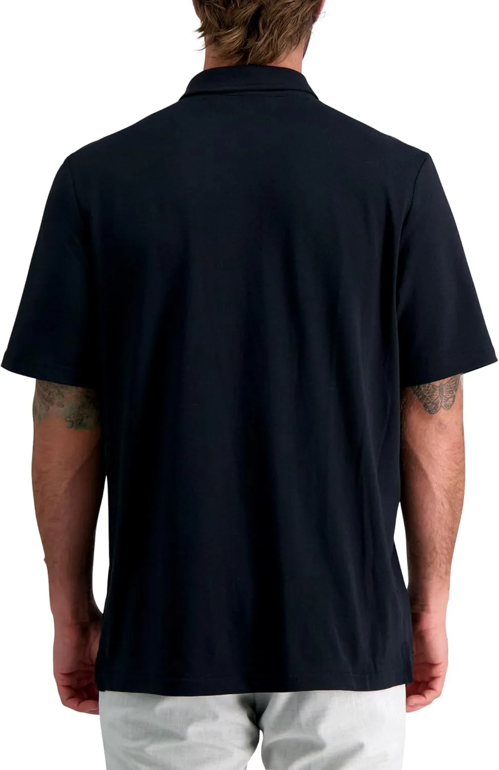 Haggar Men's Short Sleeve Stretch Polo (Regular and Big and Tall Sizes)