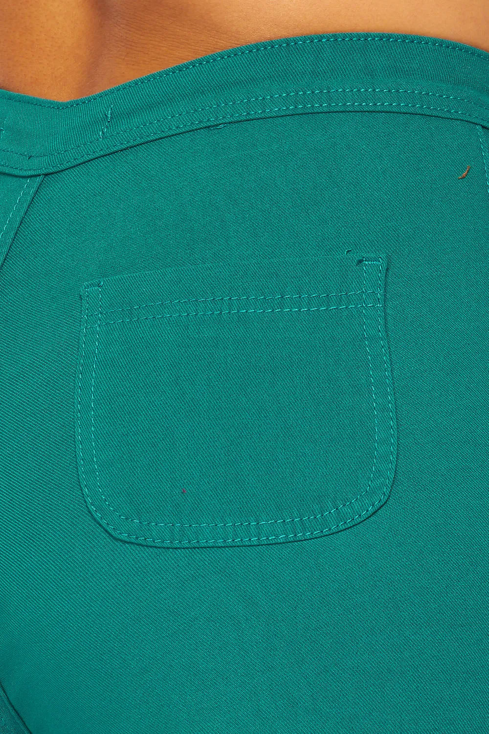 High Waisted Stretchy Bell Bottom Jeans - Teal
