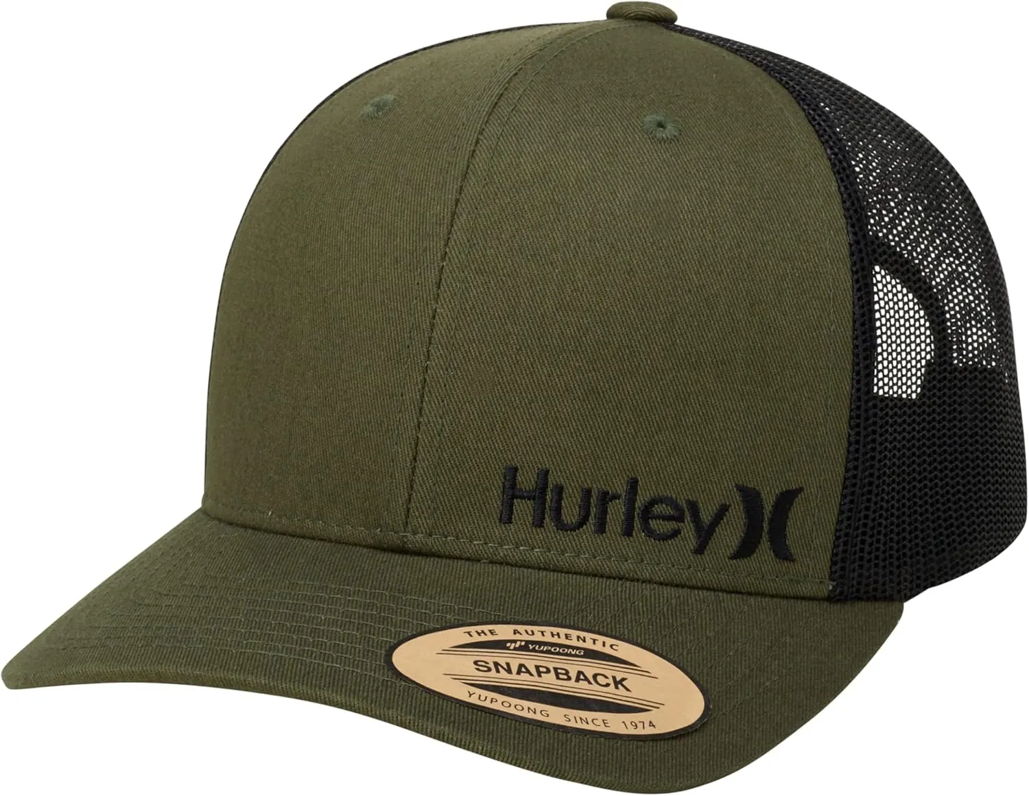 Hurley Men's Trucker Hat - Corp Snap Back Comfortable Curved Bill with Adjustable Snap Closure - Trucker Hats for Men
