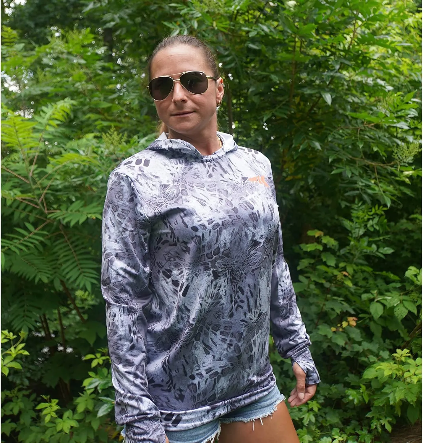 KastKing UPF 50 Fishing Hoodie Shirt for Men and Women, Long Sleeve Fishing Hiking Shirt, Breathable Moisture Wicking