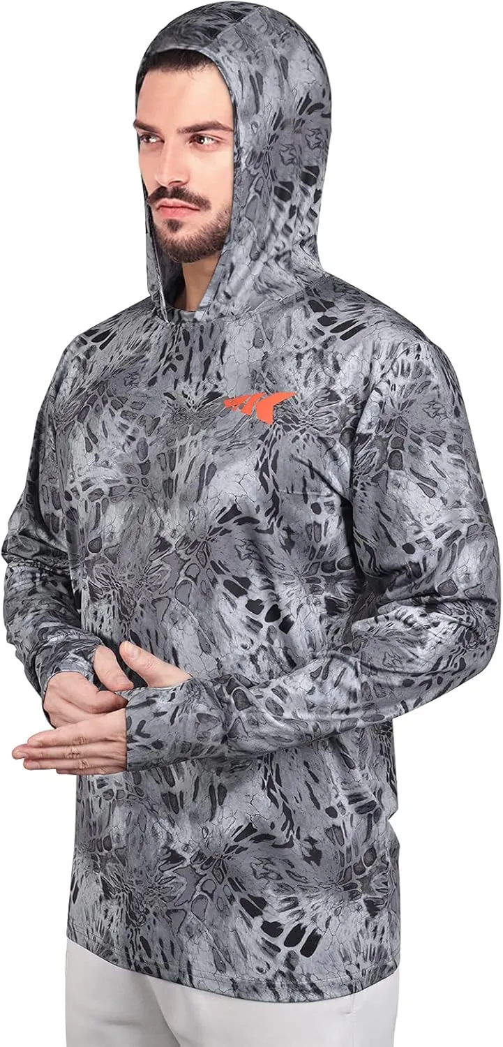 KastKing UPF 50 Fishing Hoodie Shirt for Men and Women, Long Sleeve Fishing Hiking Shirt, Breathable Moisture Wicking