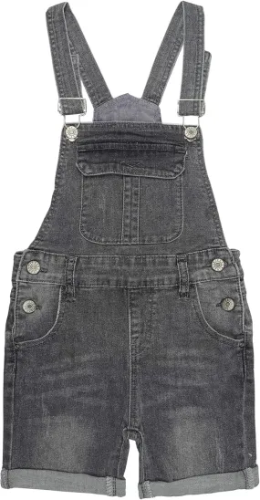 KIDSCOOL SPACE Girls Shorts, Baby Little Girls Stretchy Denim Shortalls