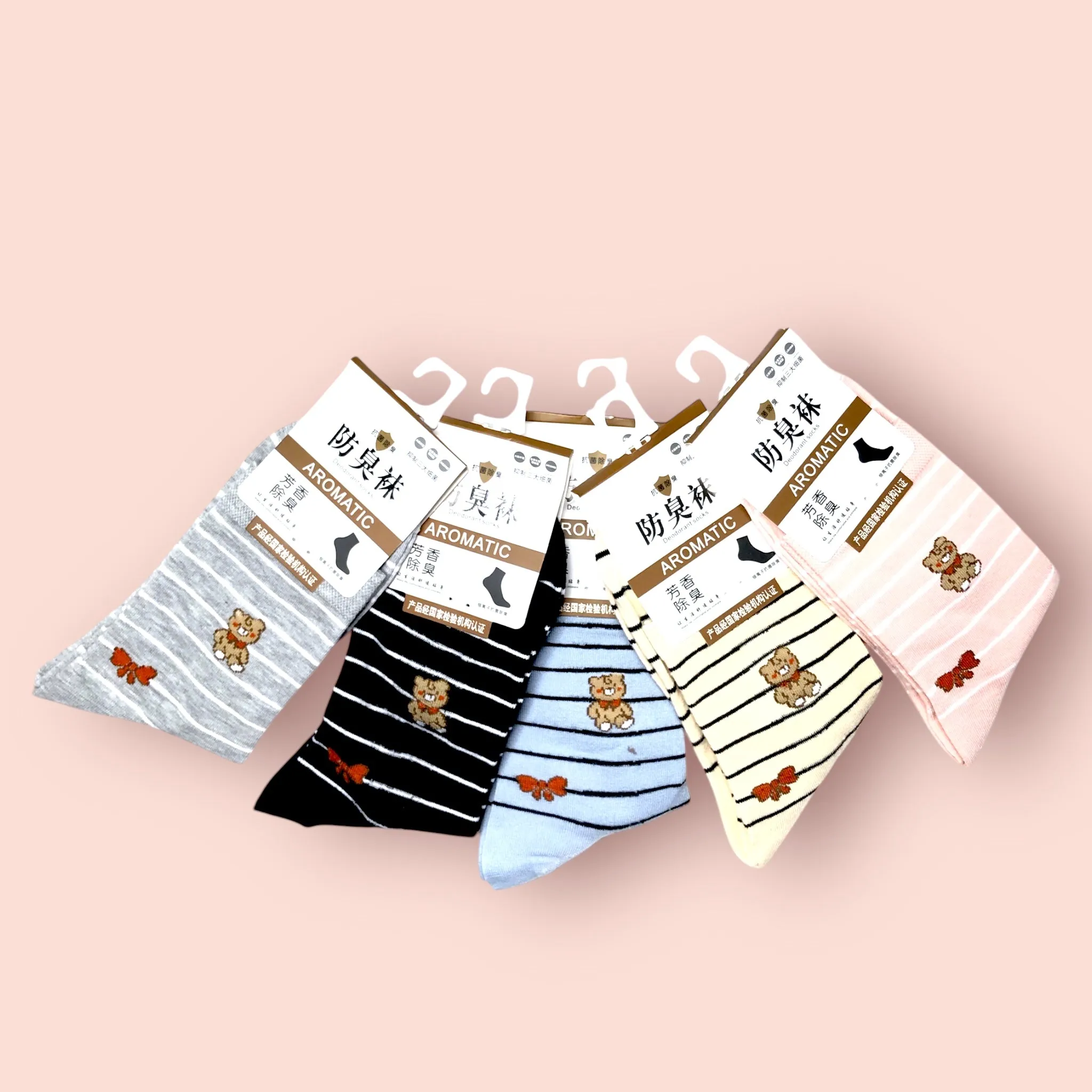 Ladies Pack of 5 PAIRS Short Leg socks Random color Cotton Made Comfortable and Breathable