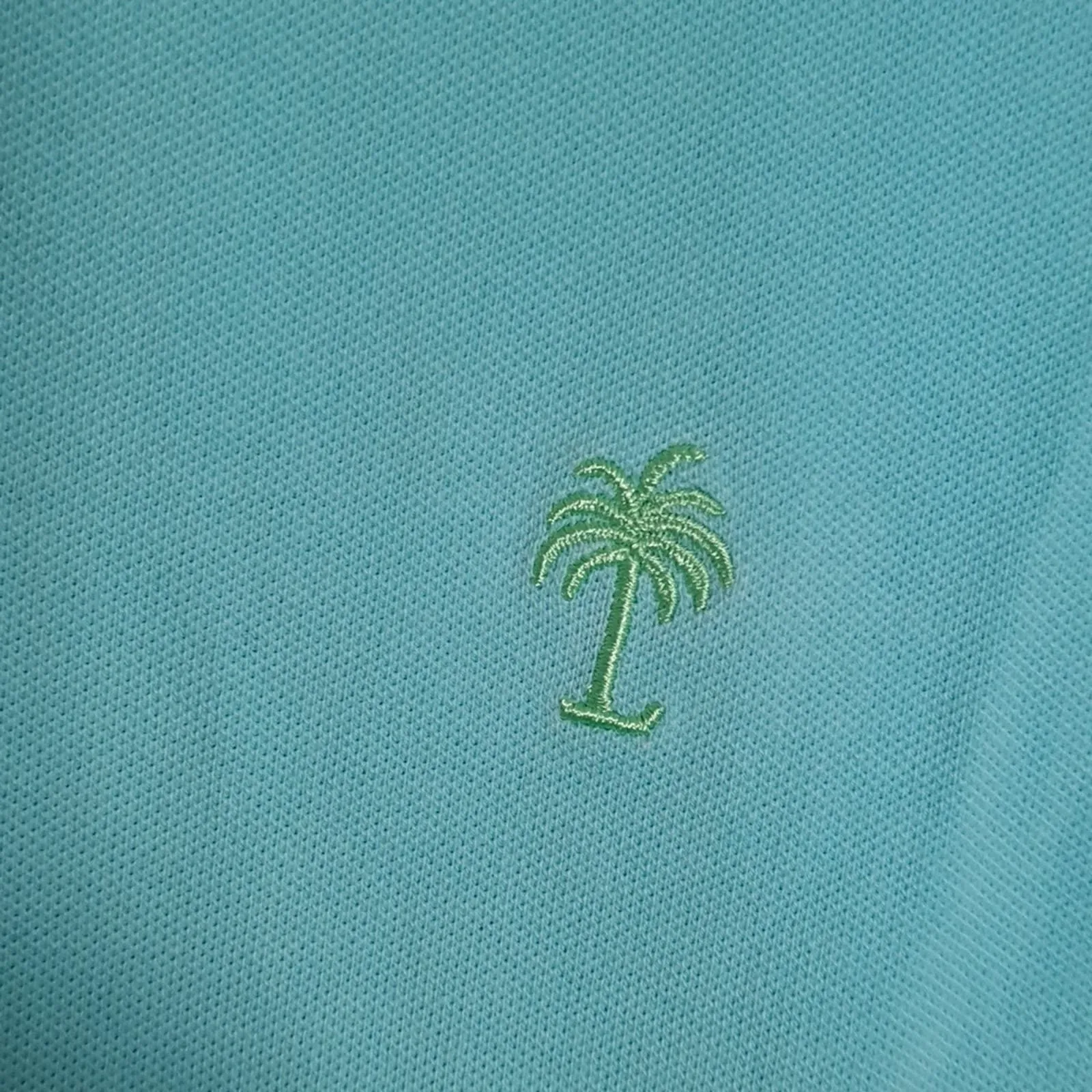 Lilly Pulitzer Island Polo Shirt TransDry LIght Aqua Medium
