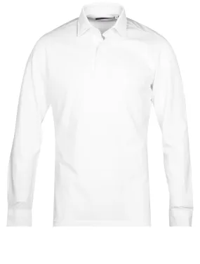 Long Sleeve Polo Shirt White