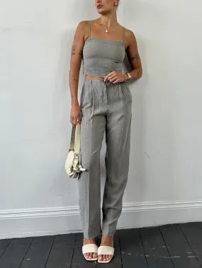 Mani By Armani Linen Two Piece Top & Trouser Co Ord Set - S/W26