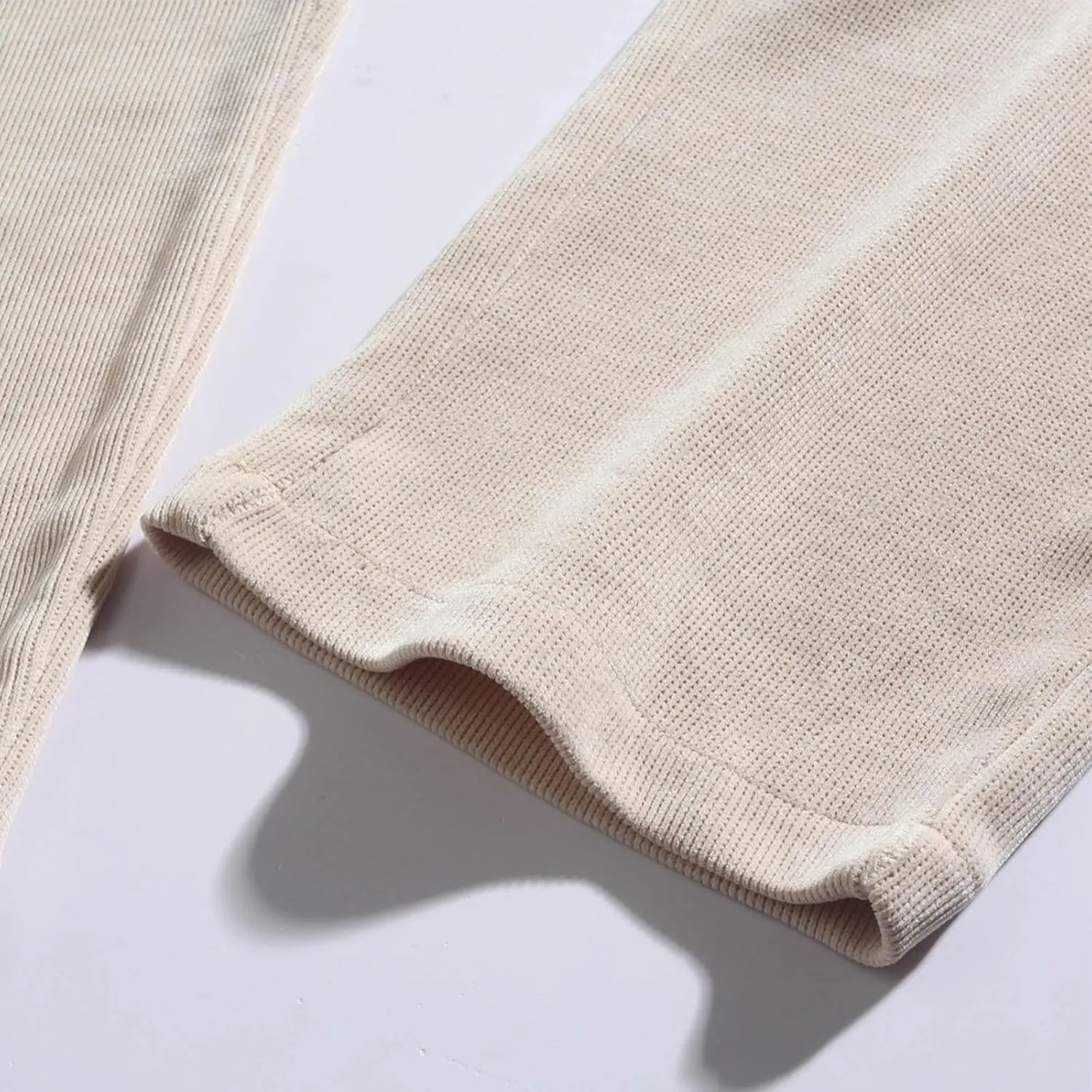 Men's Corduroy Pants Casual Loose Drawstring Elastic Waist Straight Wide Leg Jogger Sweatpant Trousers with Pockets