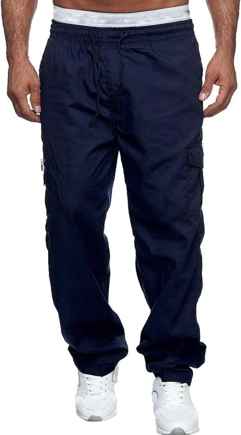 Mens Sweatpants Joggers Warm Fleece Heavyweight Gym Athletic Running Track 5 Pocket Winter Sweat Pants Athletic Pants