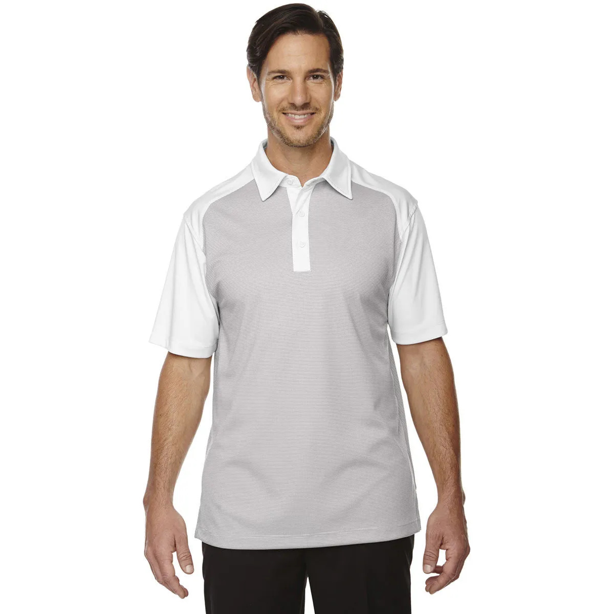 North End Men's Crystal Quartz logik Coffee Performance Polo
