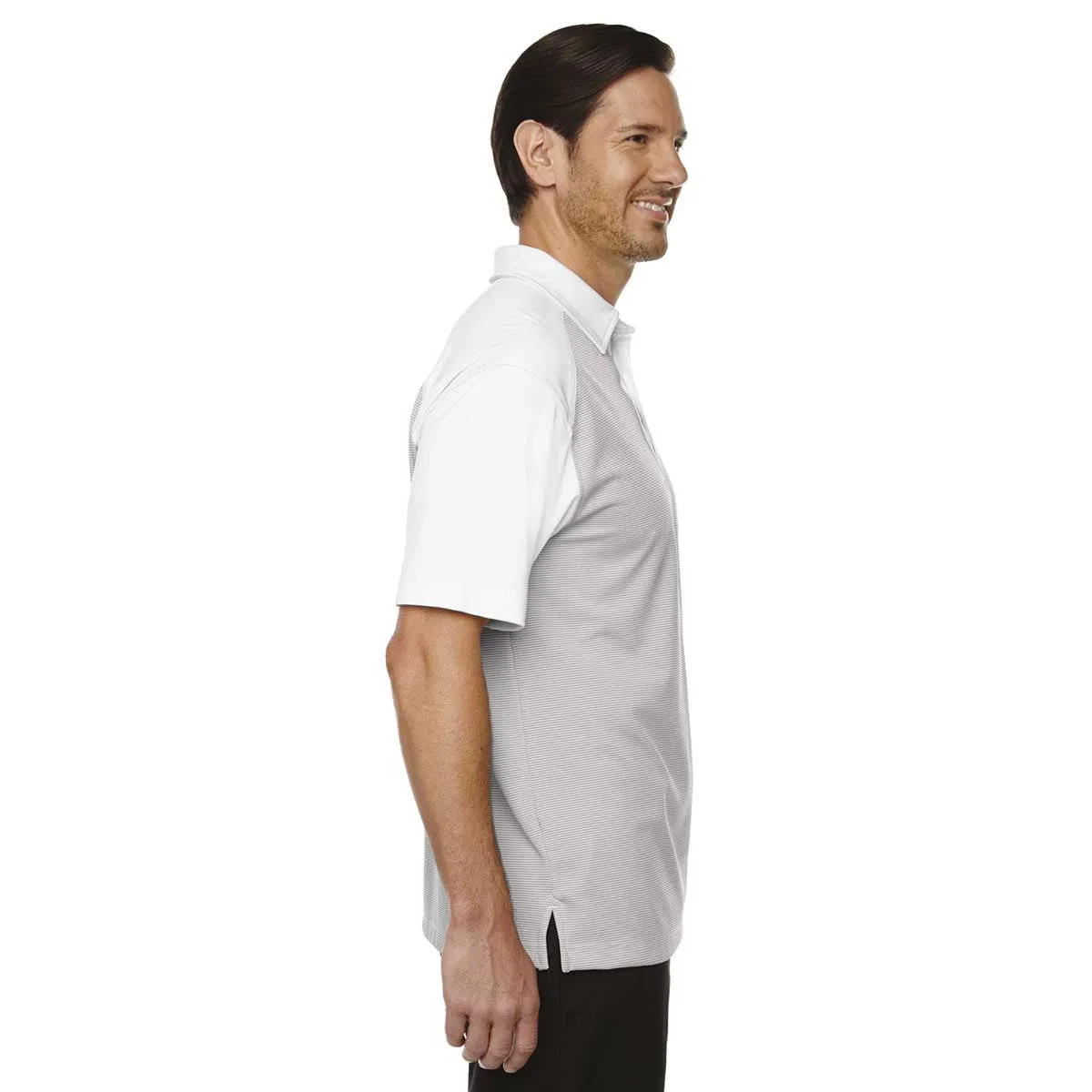 North End Men's Crystal Quartz logik Coffee Performance Polo