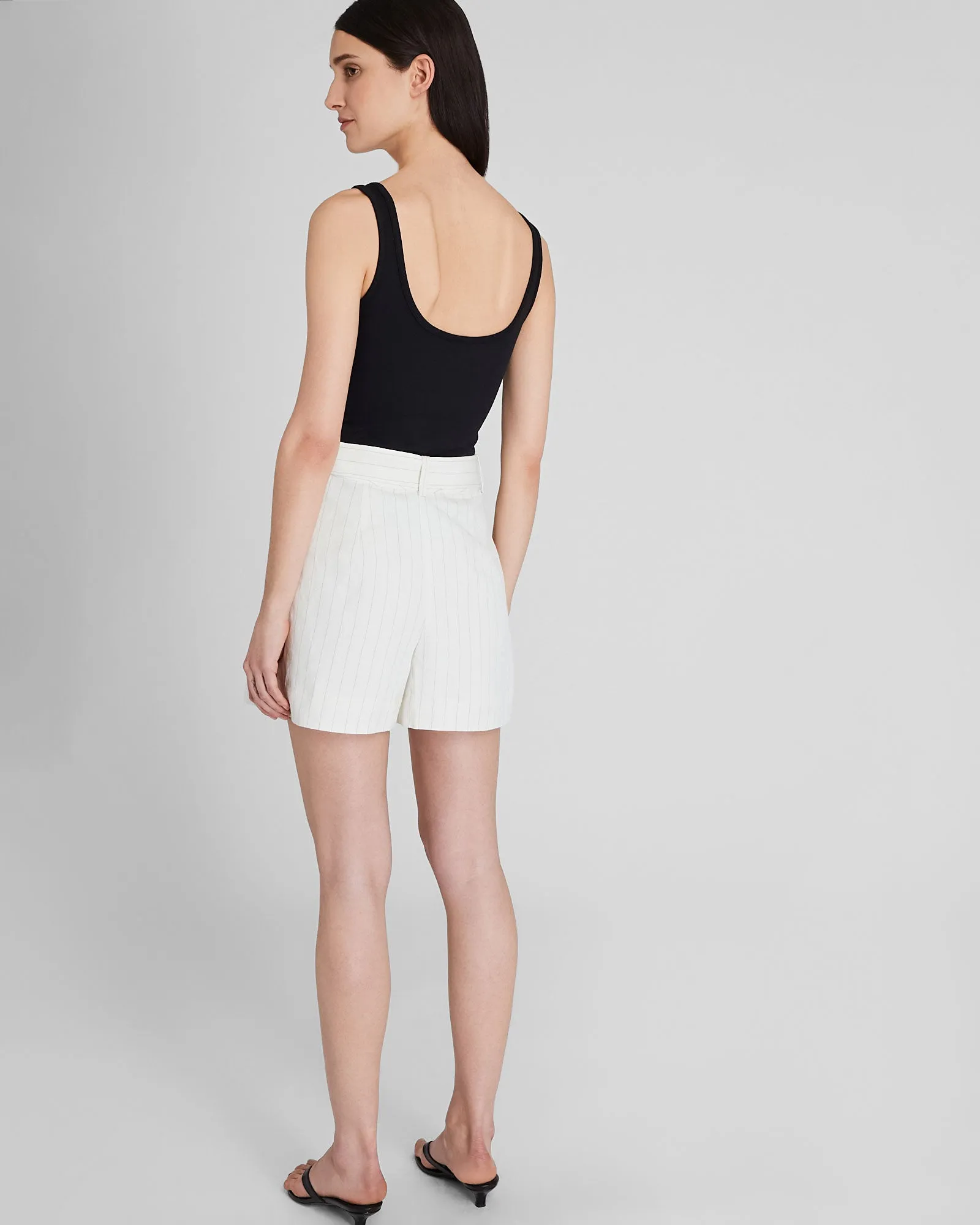 Pinstripe Linen Blend Short