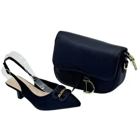 Saider Slingback Heels and Crossbody Bag Set