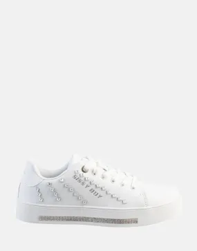 Sissy Boy Diamante Outsole White Sneakers