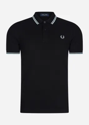 Twin tipped fred perry shirt - black light ice