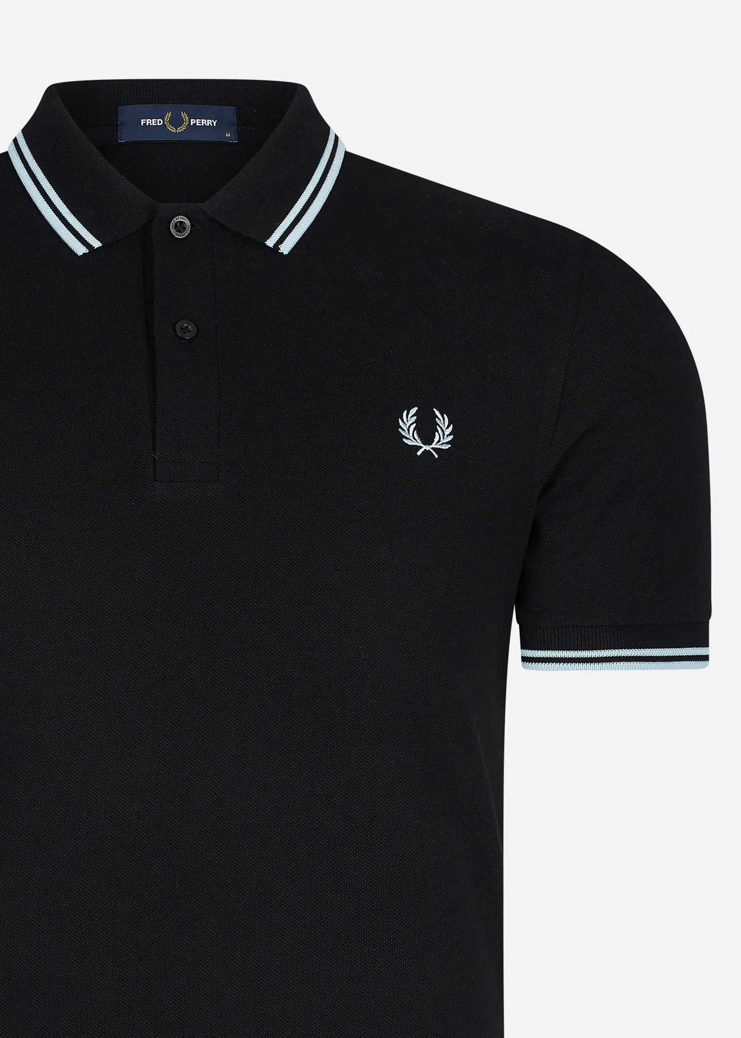 Twin tipped fred perry shirt - black light ice