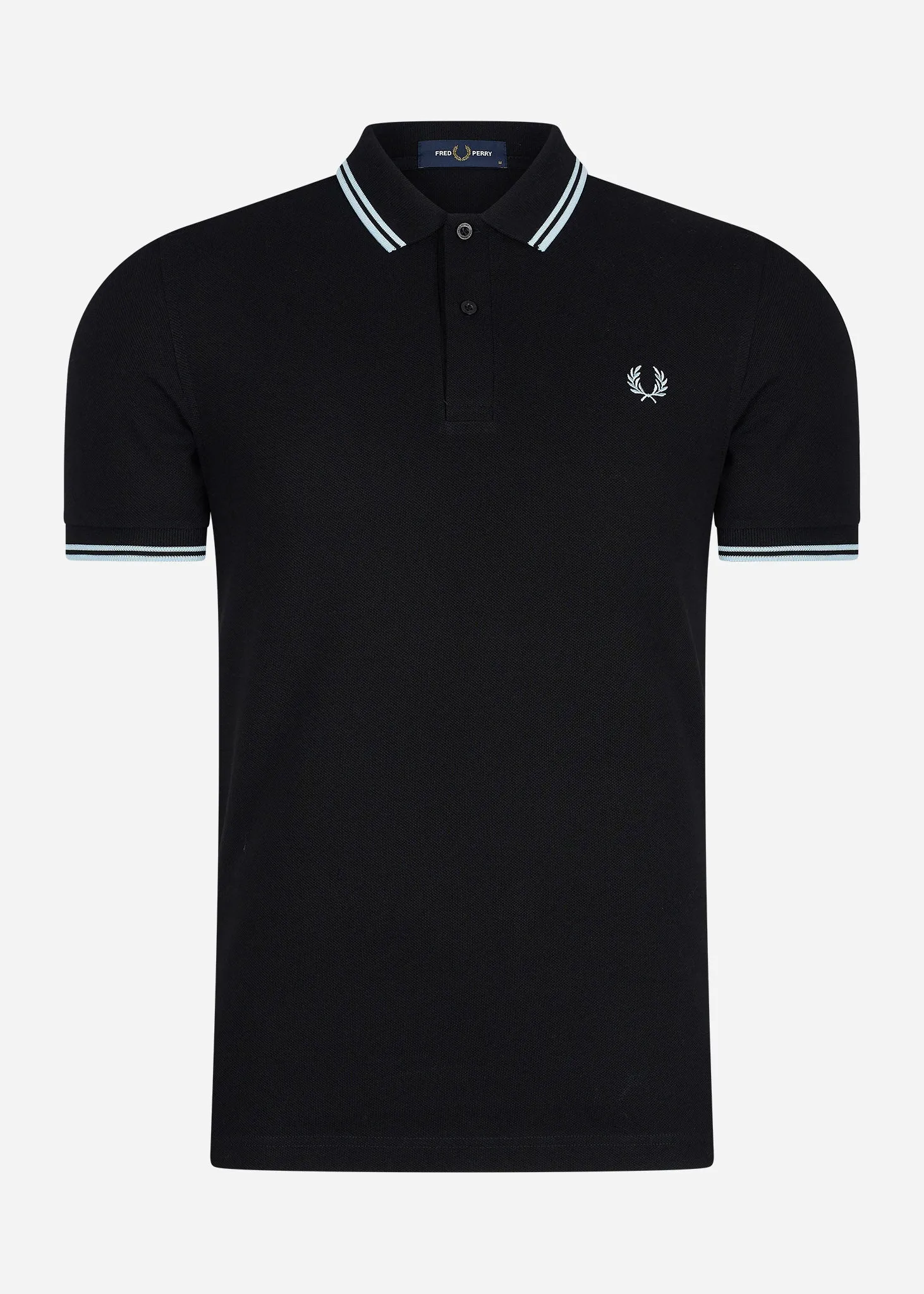 Twin tipped fred perry shirt - black light ice