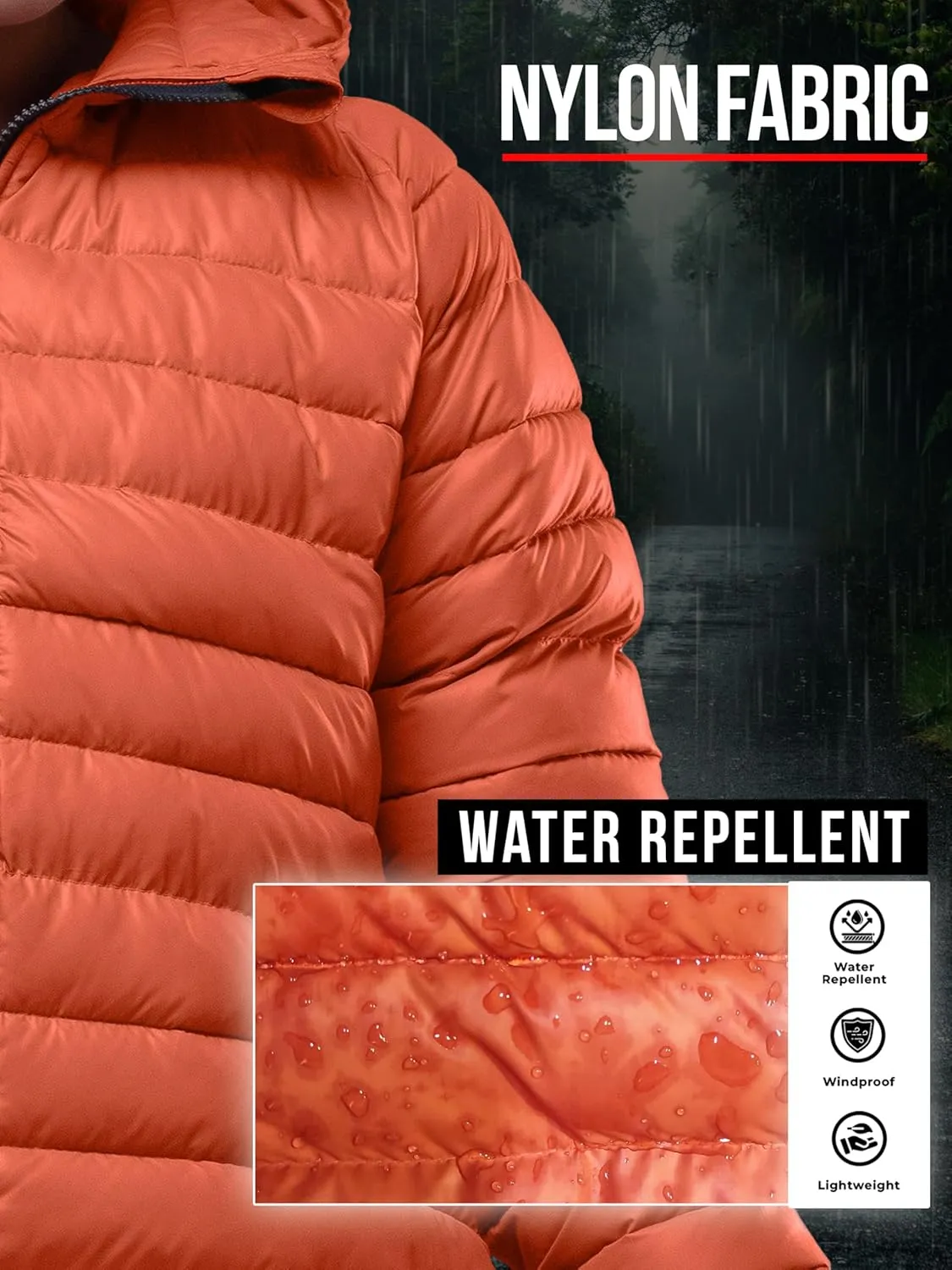 URBAN BUCK Packable Puffer Jacket Women with Hood – 32 Degree Lightweight Quilted Winter Puff Foldable Jacket for Women