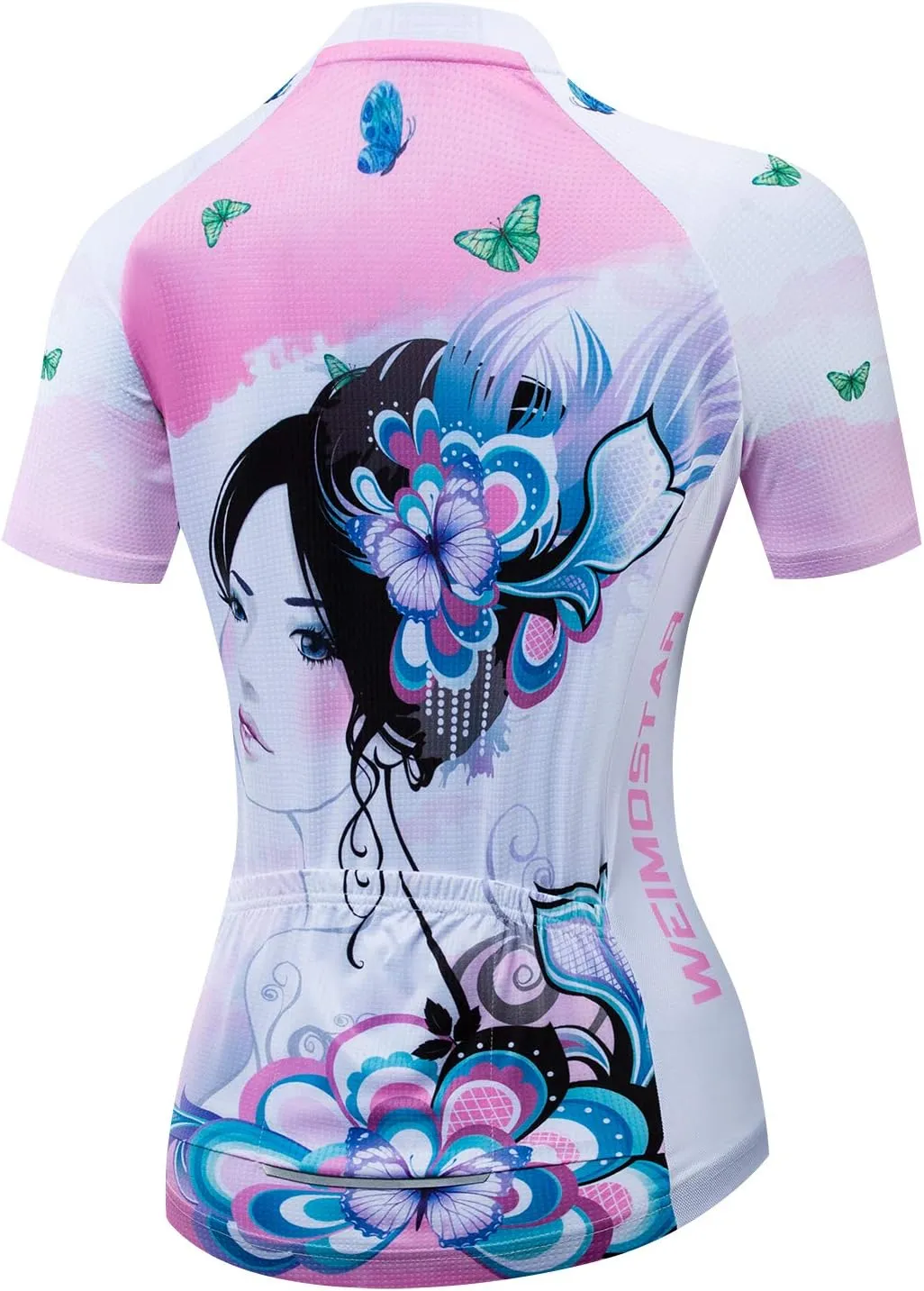 Weimostar Women's Cycling Jersey Short Sleeve Quick-Dry Breathable Biking Shirt Reflective