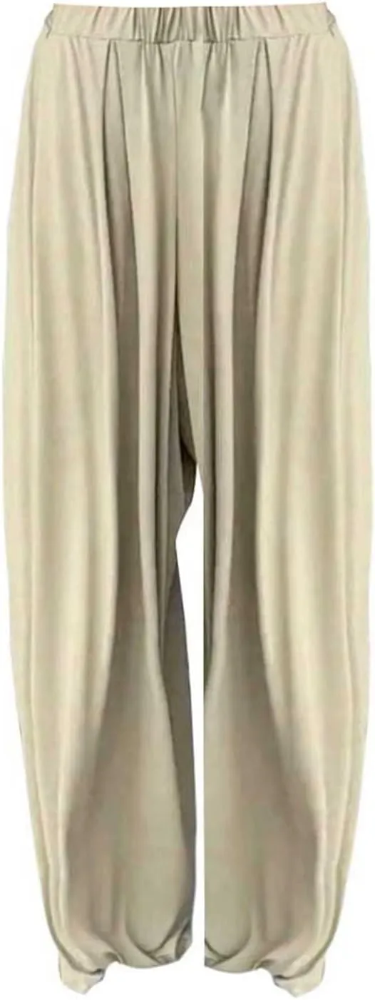 Women Elastic Waist Drawstring Harem Pants Casual Wide Leg Ankle Length Yoga Pants with Side Pockets Lightweight Pants