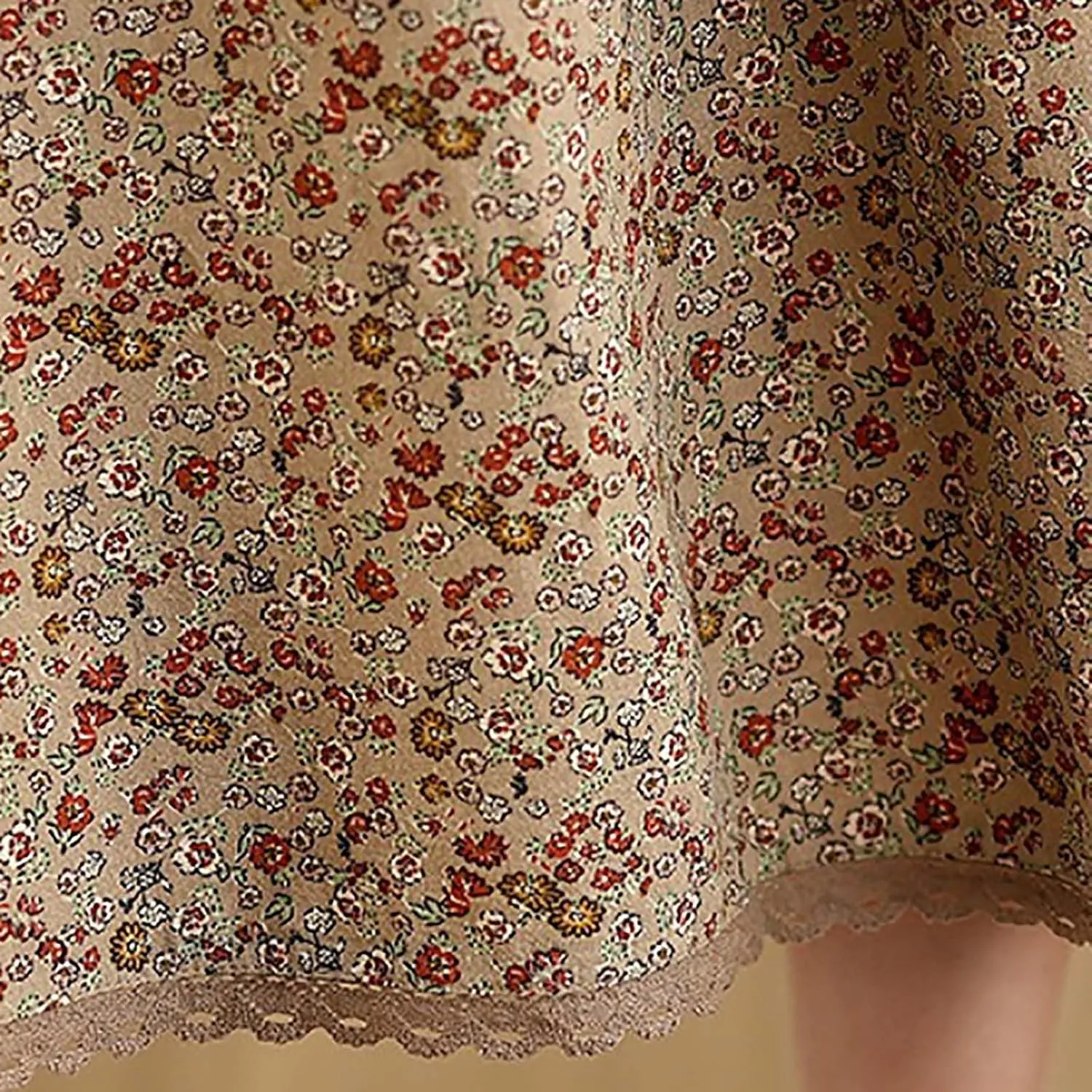 Women Summer High Waisted Skirts Waist Pleated A Line Midi Skirt Floral Skirts Bohemian Long Skirt Casual Clothes
