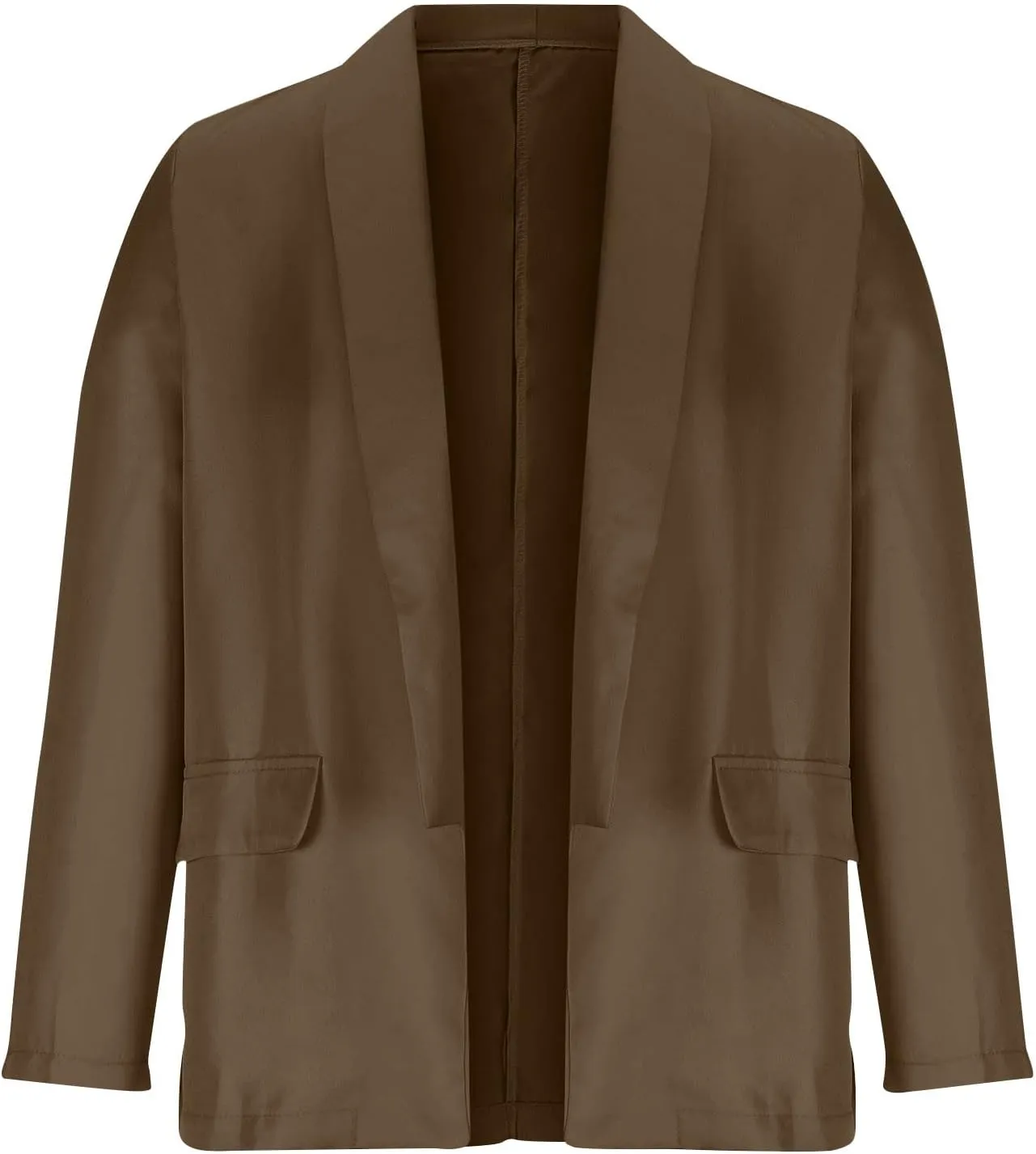 Womens Long Sleeve Blazers Casual Open Front Work Office Suit Jackets Lapel Lightweight Solid Boyfriend Blazer Jacket